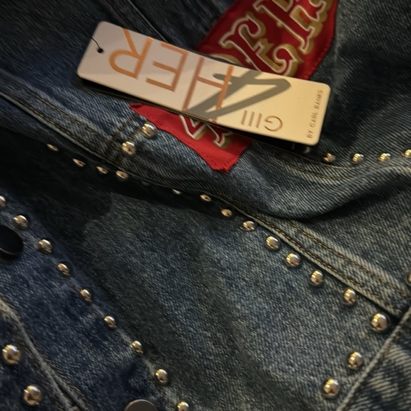 Officially Licensed NFL‎ G34Her By Carl Banks Game Ball Denim Jacket - 49ers - Picture 6 of 9